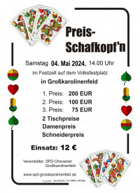 Plakat Preisschafkopfn